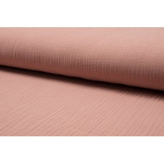 Musselin Uni dusty rose