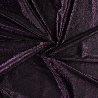 Velour Glitzer purple/schwarz